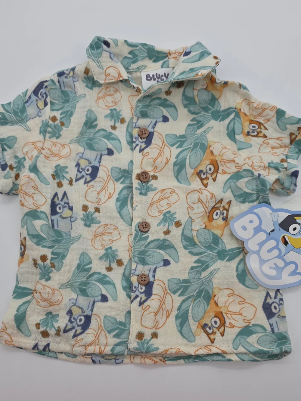 NWT Bluey Baby Boys 2 Piece Outfit Set Shirt Shorts 100% Cotton 3-6M